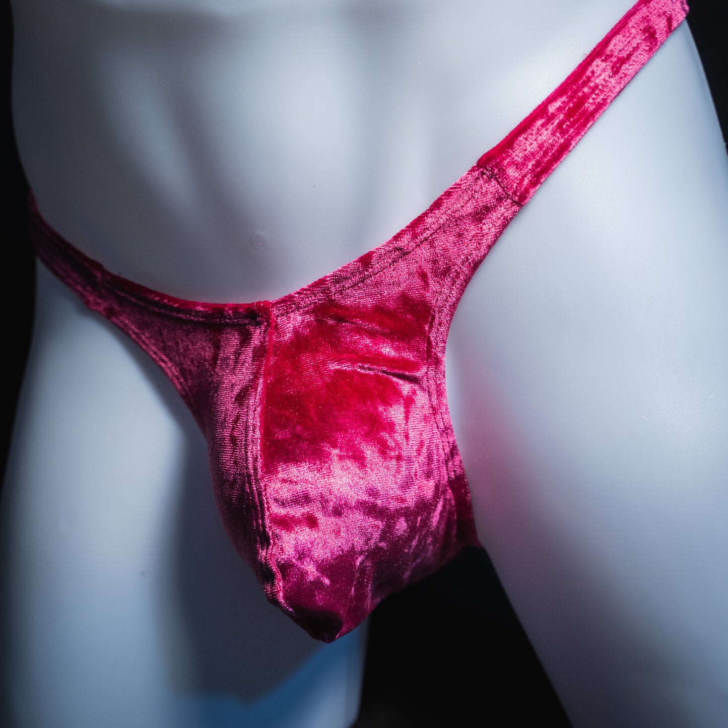 handmade mens thong underwear, pink velvet, bundle pack,