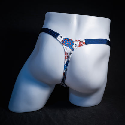 Men's American cowboy themed thong underwear, classic cut, Rear view