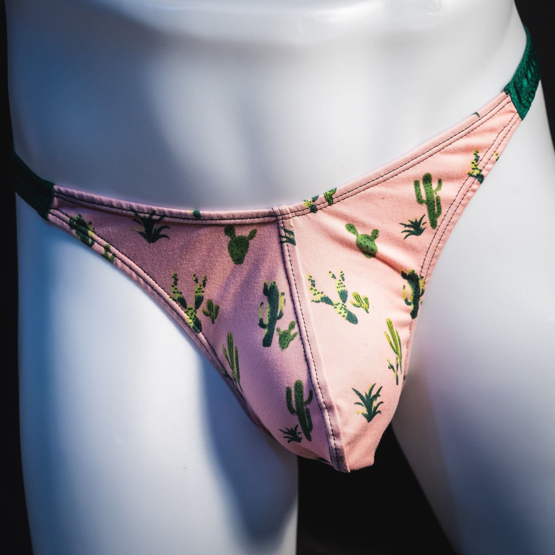 Men's Sonoran desert thong underwear, classic cut, front view.