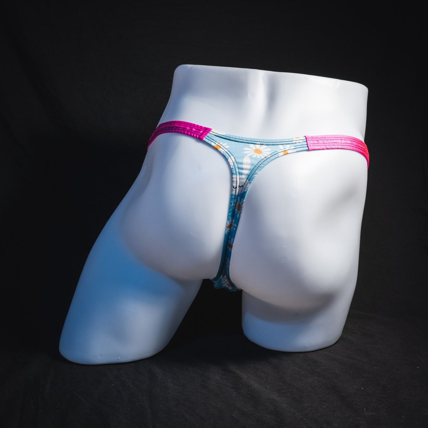 Mens Thong Underwear - Bunnies and Daisies