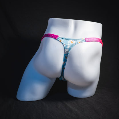 Mens Thong Underwear - Bunnies and Daisies
