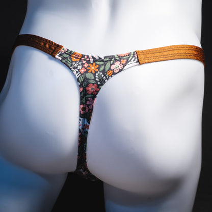 Men's easter themed thong underwear, classic cut, rear view.