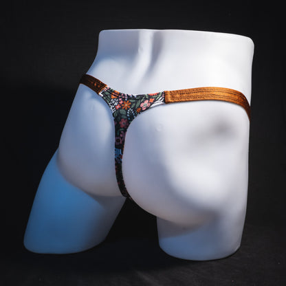 Men's easter themed thong underwear, classic cut, full rear angled view.