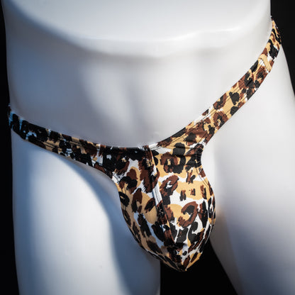 Mens Thong Underwear - Abstract Leopard