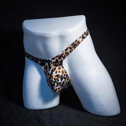 Mens Thong Underwear - Abstract Leopard