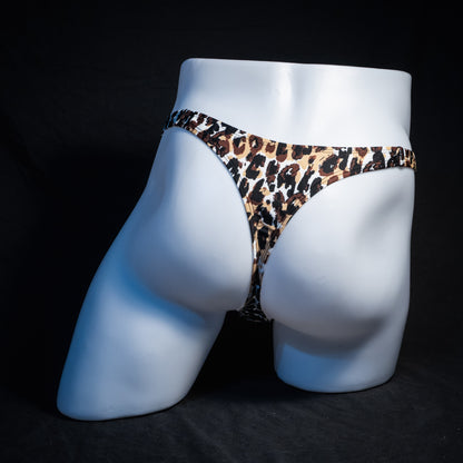Mens Thong Underwear - Abstract Leopard