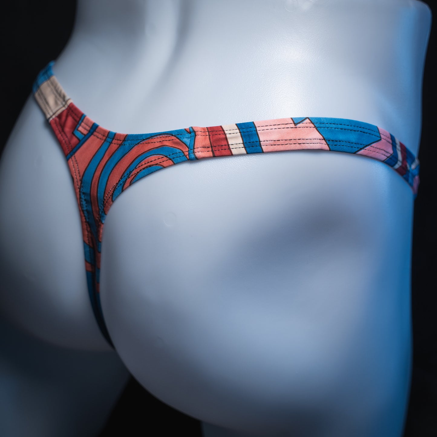 Mens Thong Underwear - Art Deco Spandex
