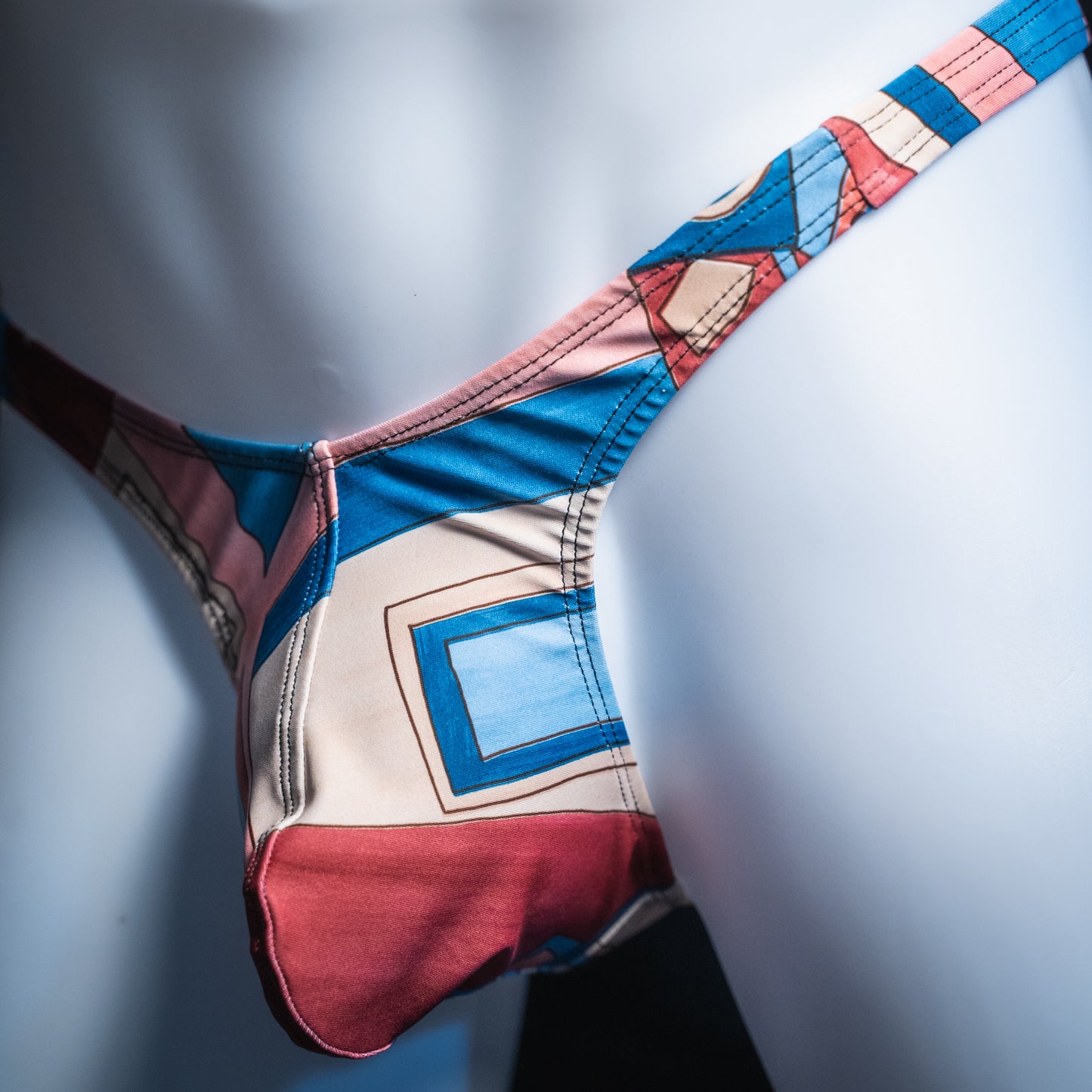 Mens Thong Underwear - Art Deco Spandex