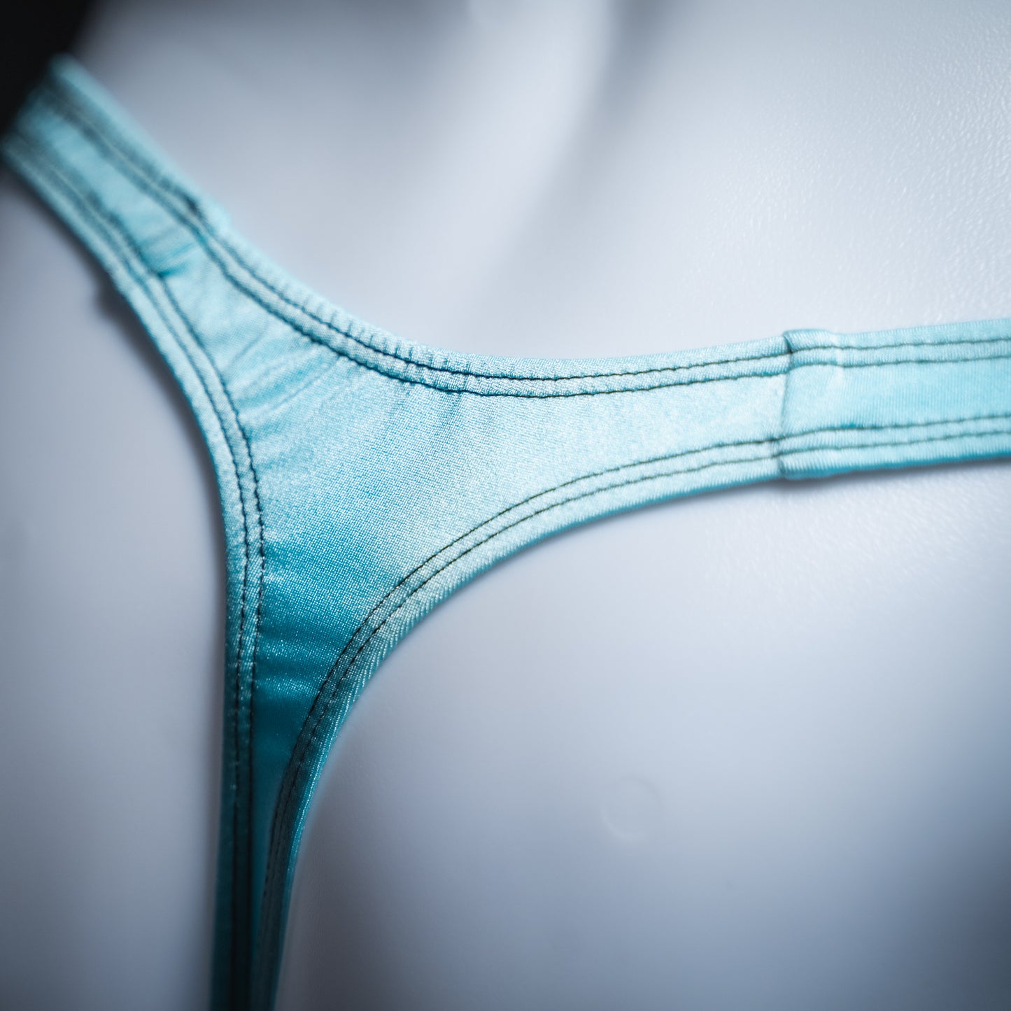 Mens Thong Underwear - Light Blue Spandex